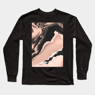 Pink and black marbling 196 Long Sleeve T-Shirt